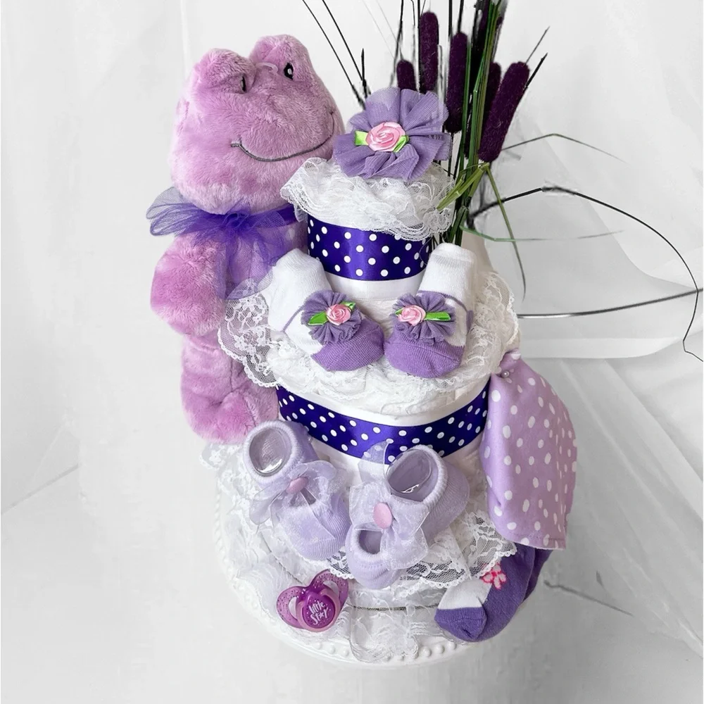 Frog Diaper Cake, Baby Shower Gift